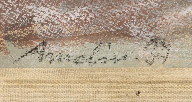 Albin Amelin, "Rivning av färg" (Scraping off paint).