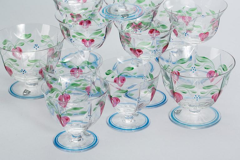 SERVISDELAR, 14 st, glas, Orrefos "Maja", Eva Englund.