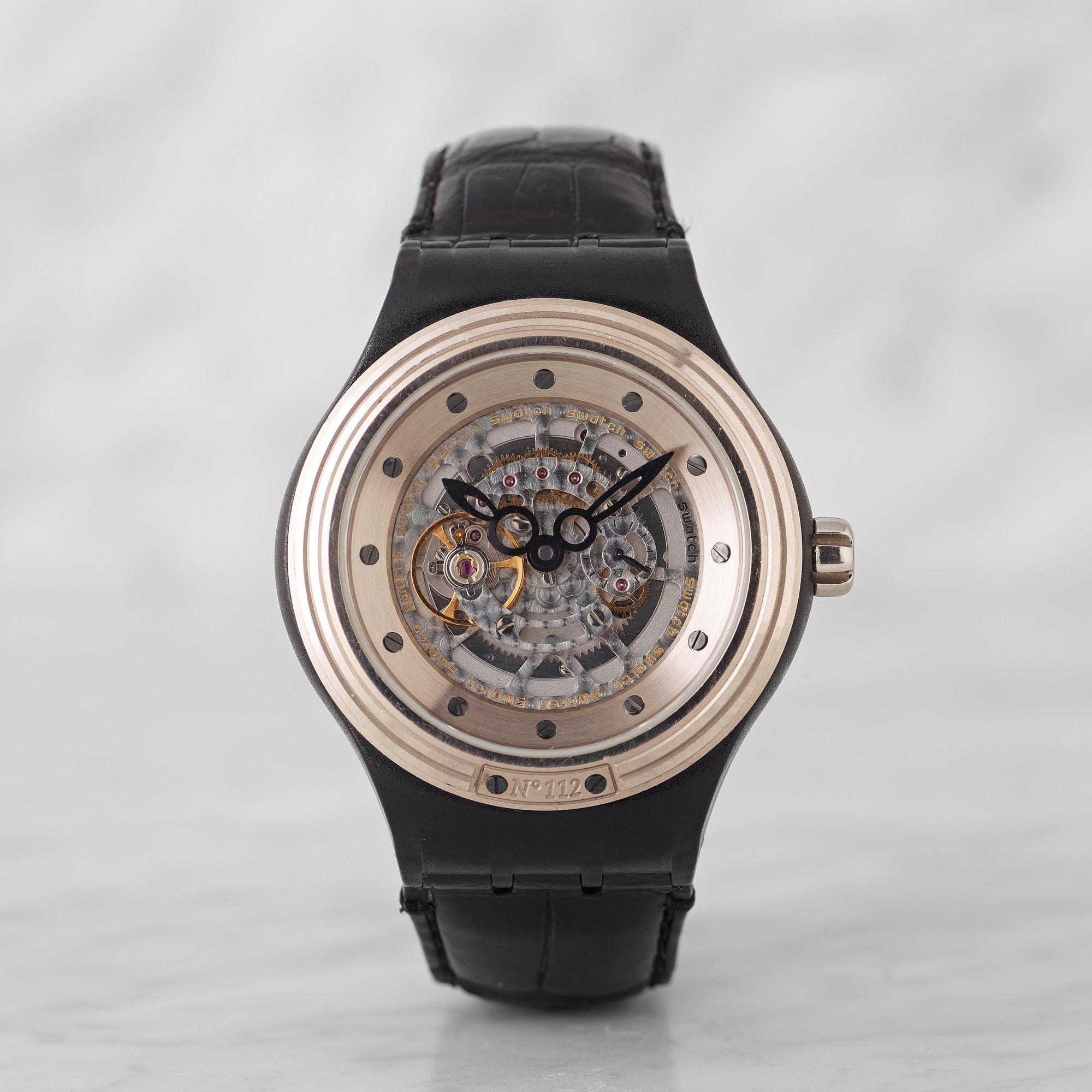 SWATCH, Diaphane One Turn 2 Him, "Carousel movement", wristwatch, 42 mm,