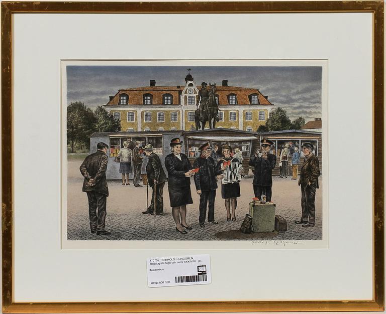 REINHOLD LJUNGGREN, färglitografi. Sign och numr XXXIV/XL.