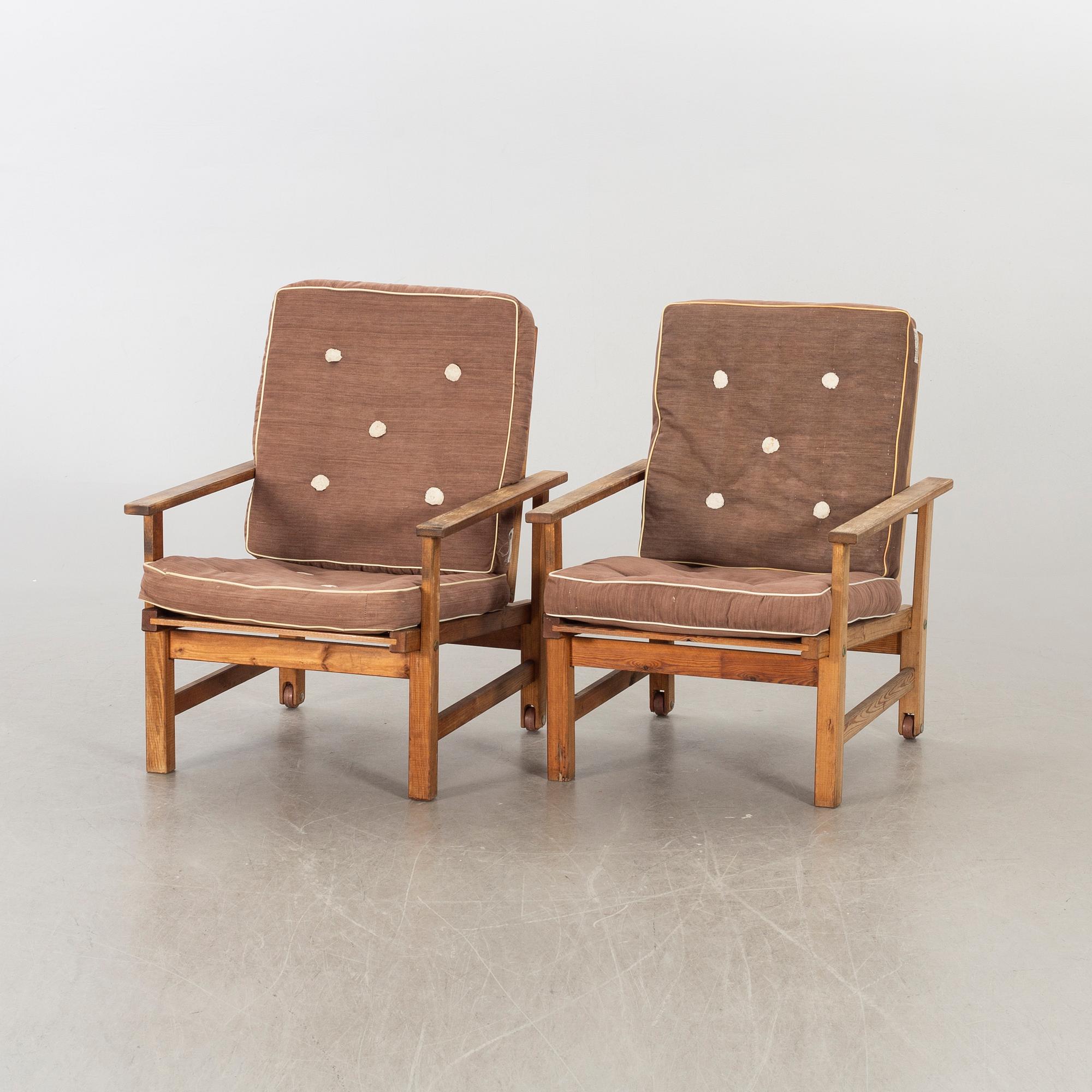 A pair of garden armcahirs, Elsa Stackelberg for Fri Form.