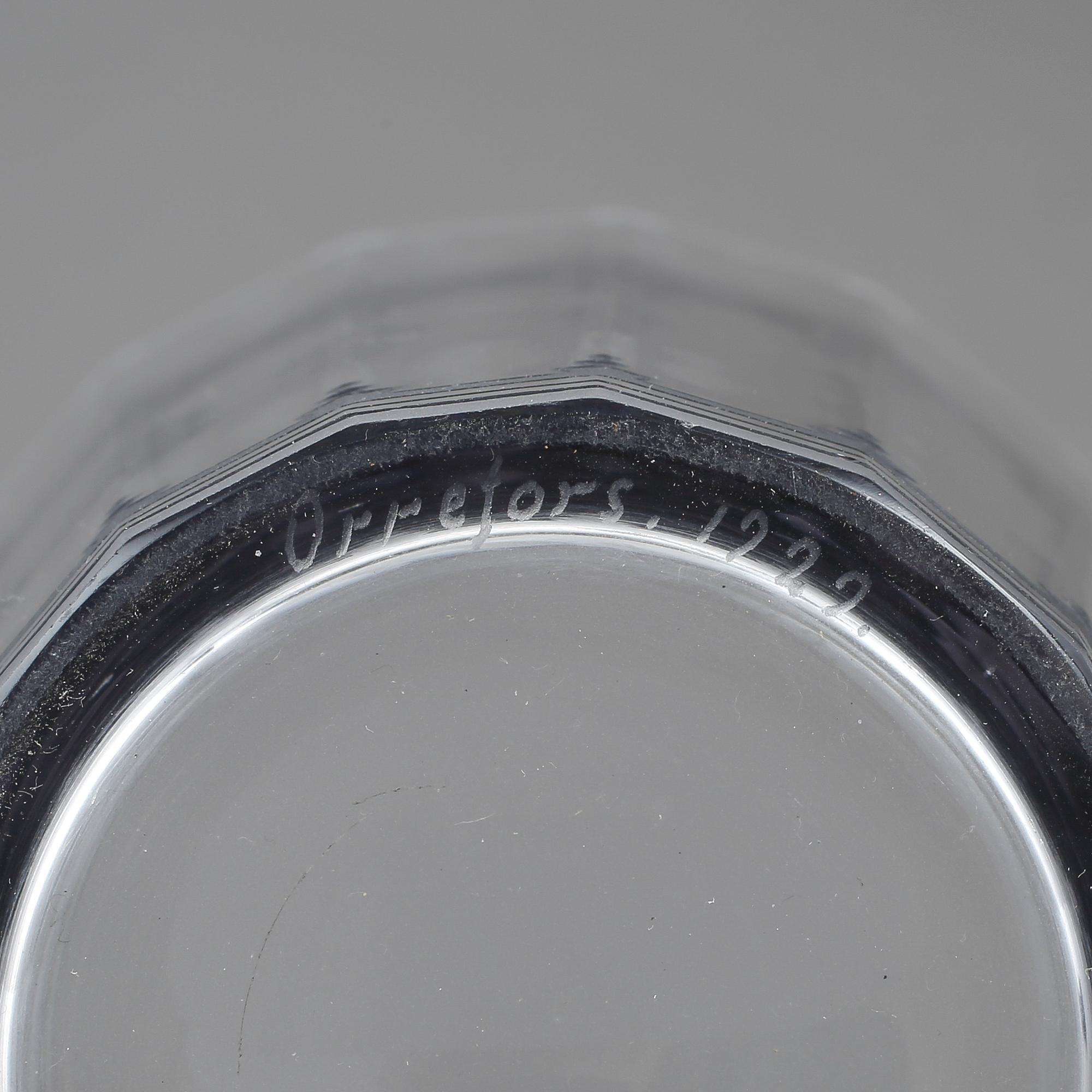 VAS, glas, Orrefors 1929. Troligen formgiven av Simon Gate.
