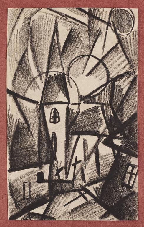 Kurt Schwitters, "Dreieck Kreist Kirche (Dorf und Welt)".