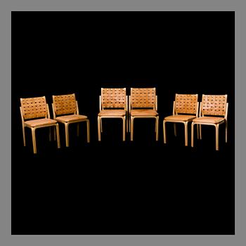 ALVAR AALTO, CHAIRS 612, 6 PCS. Designed 1946-47.