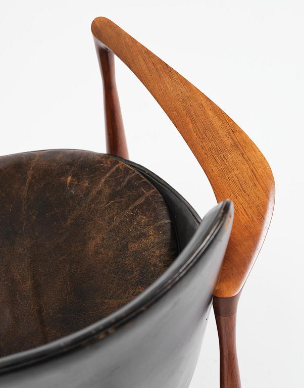 Ib Kofod-Larsen, a rosewood "Elizabeth" easy chair, cabinetmakers Christensen & Larsen, Denmark, 1950s-60s.