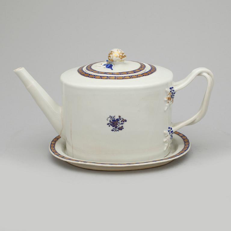 SERVISDELAR, 7 delar, porslin, Kina, 1800-tal.