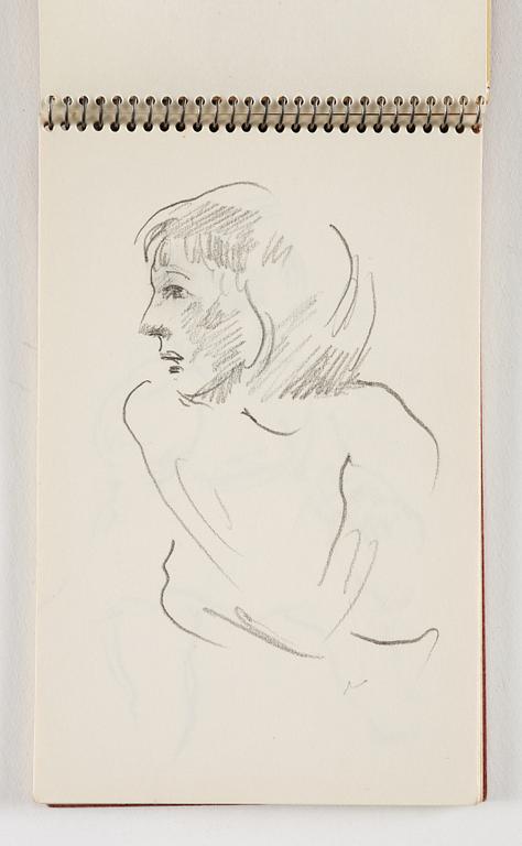 Lotte Laserstein, 10 små skissblock med teckningar.