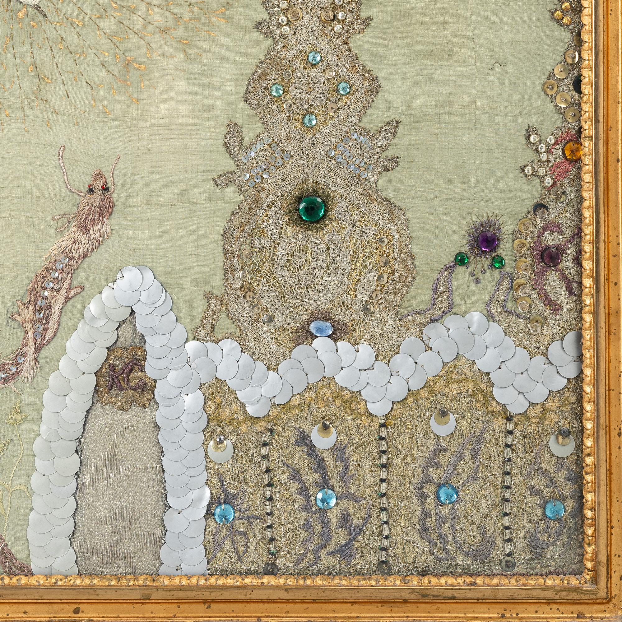Anna Casparsson, Broderi i brasskärm.