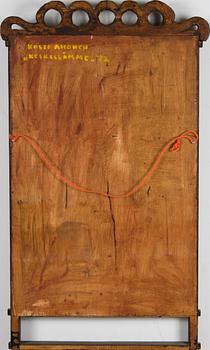 KOSTI AHONEN, wood relief, signed and dated -72.