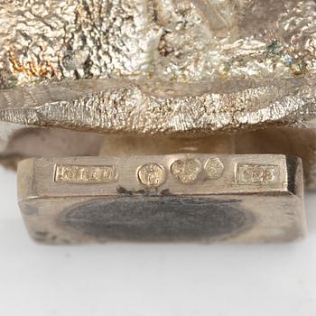 Lars Arby, a stamp and two small sculptures, silver, Gothenburg, Sweden.