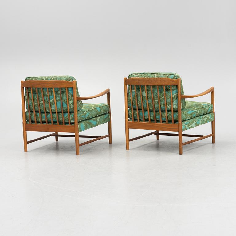 A Pair of 'Bristol' Armchairs, Lindlöfs Möbler, Lammhult, Sweden.