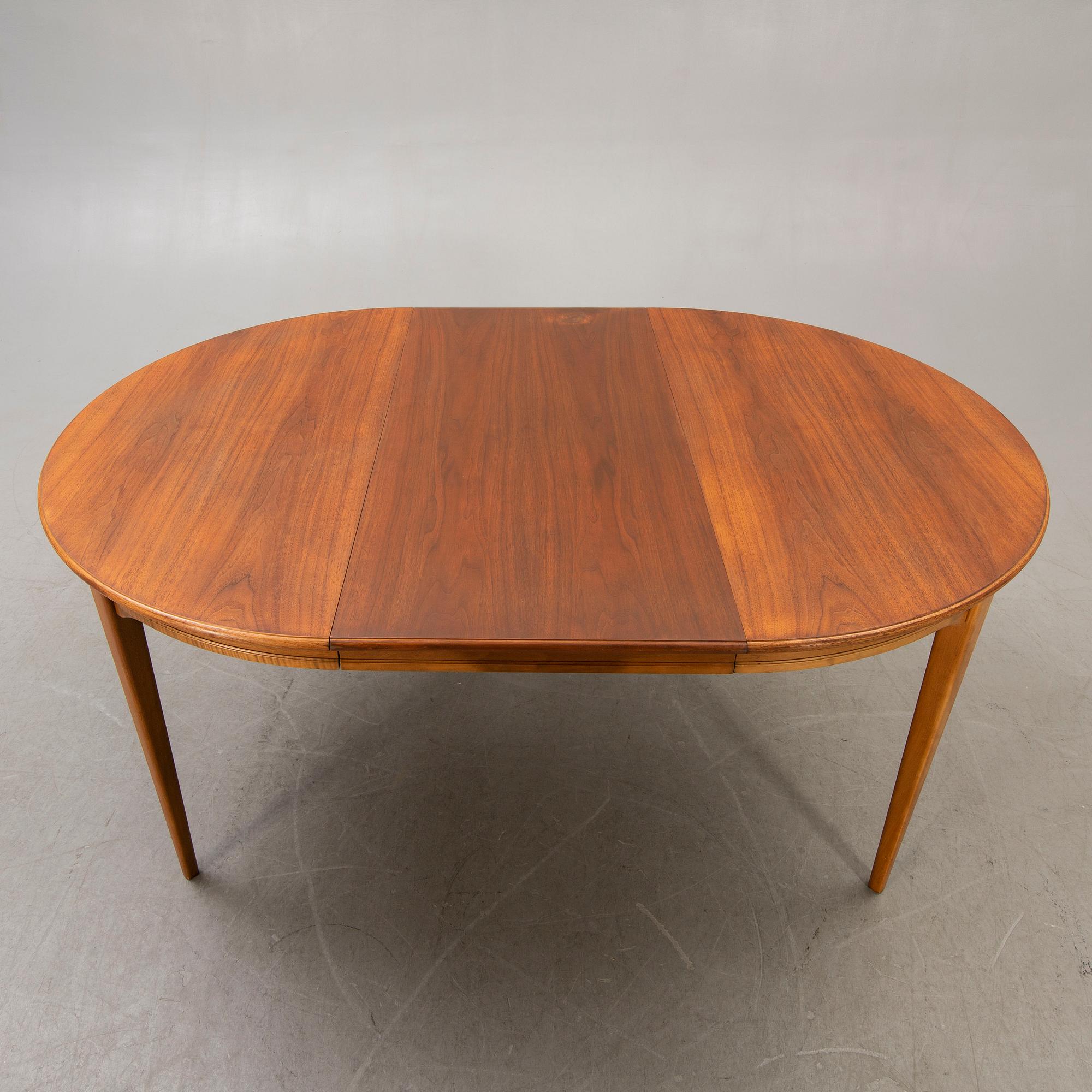 A 1960s Svante Skogh walnut dining table.