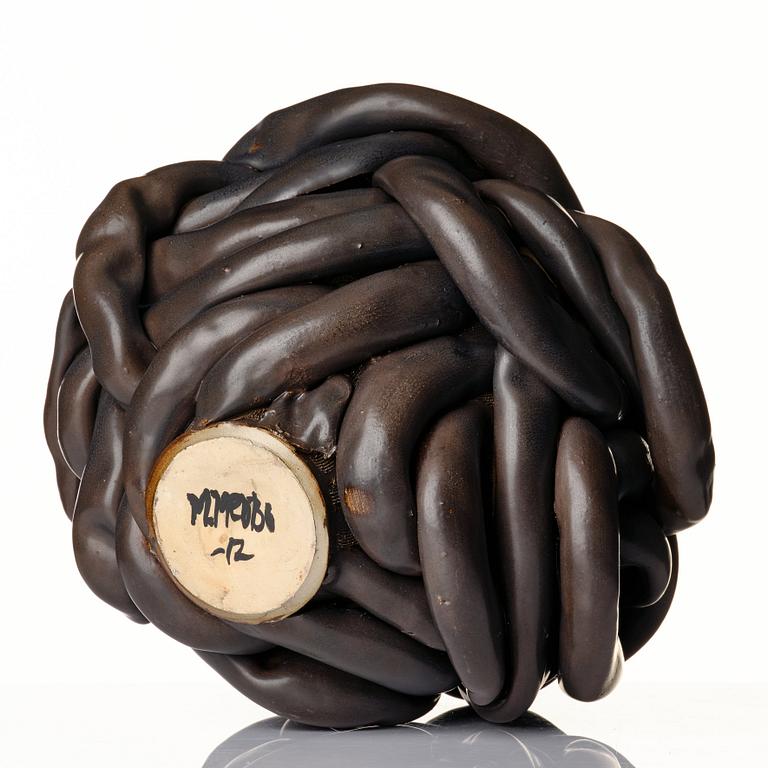 Mårten Medbo, a glazed stoneware sculpture, "Hose", dated 2012.