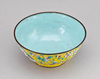 SKÅL, emalj, Kina, 1700/1800-tal.