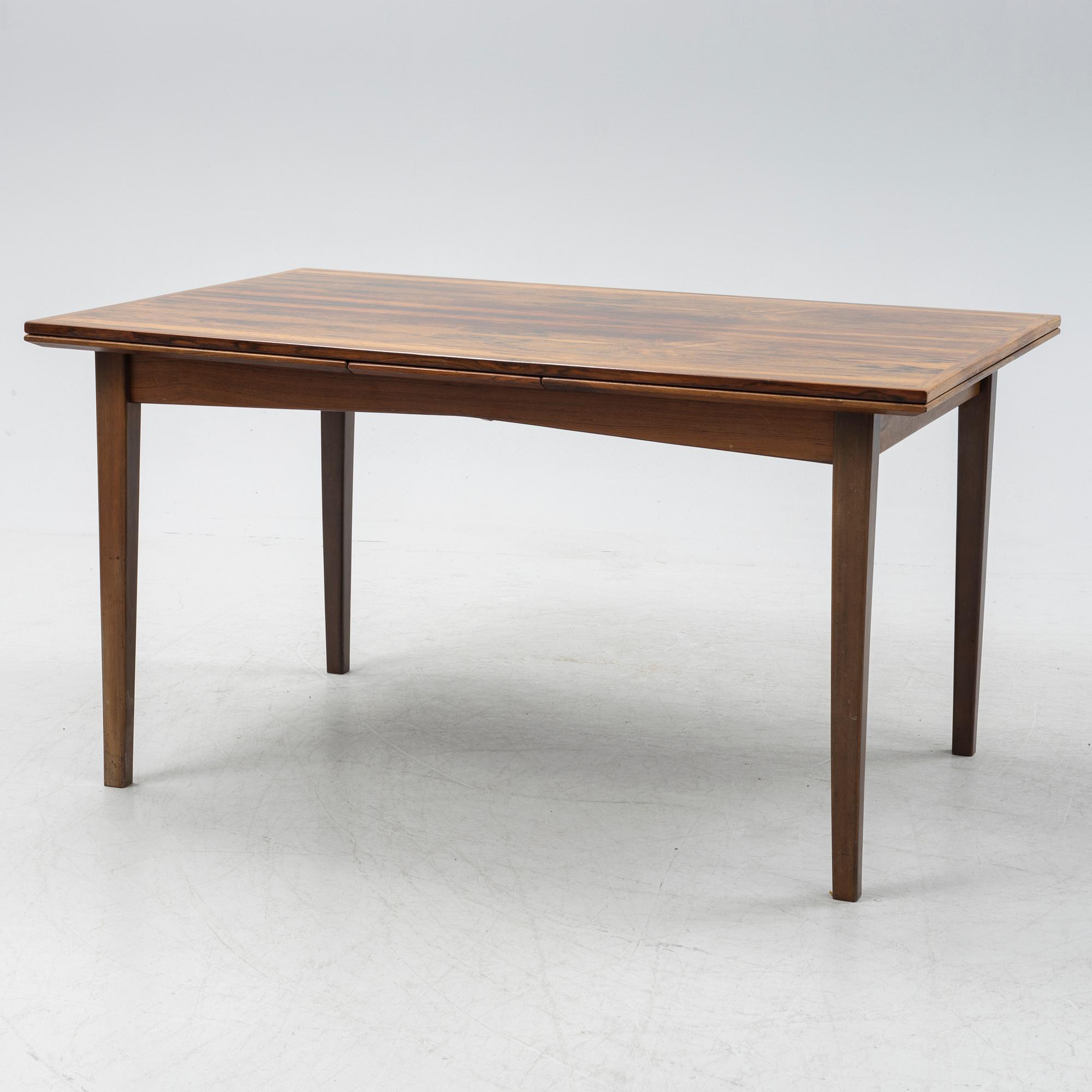 Poul Hundevad & Kai Winding, stolar 4 st, Hundevad & Co, Danmark, 1960-tal. Matbord, Danmark, 1960-tal.