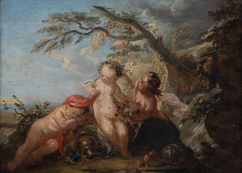 Francois Boucher, circle of, The translation of "Puttis" to English is "Puttis." It appears to be a proper noun or a name that does not have a direct translation.