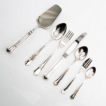 Cutlery approx 42 dlr "Chippendale" silver Eja 2002.