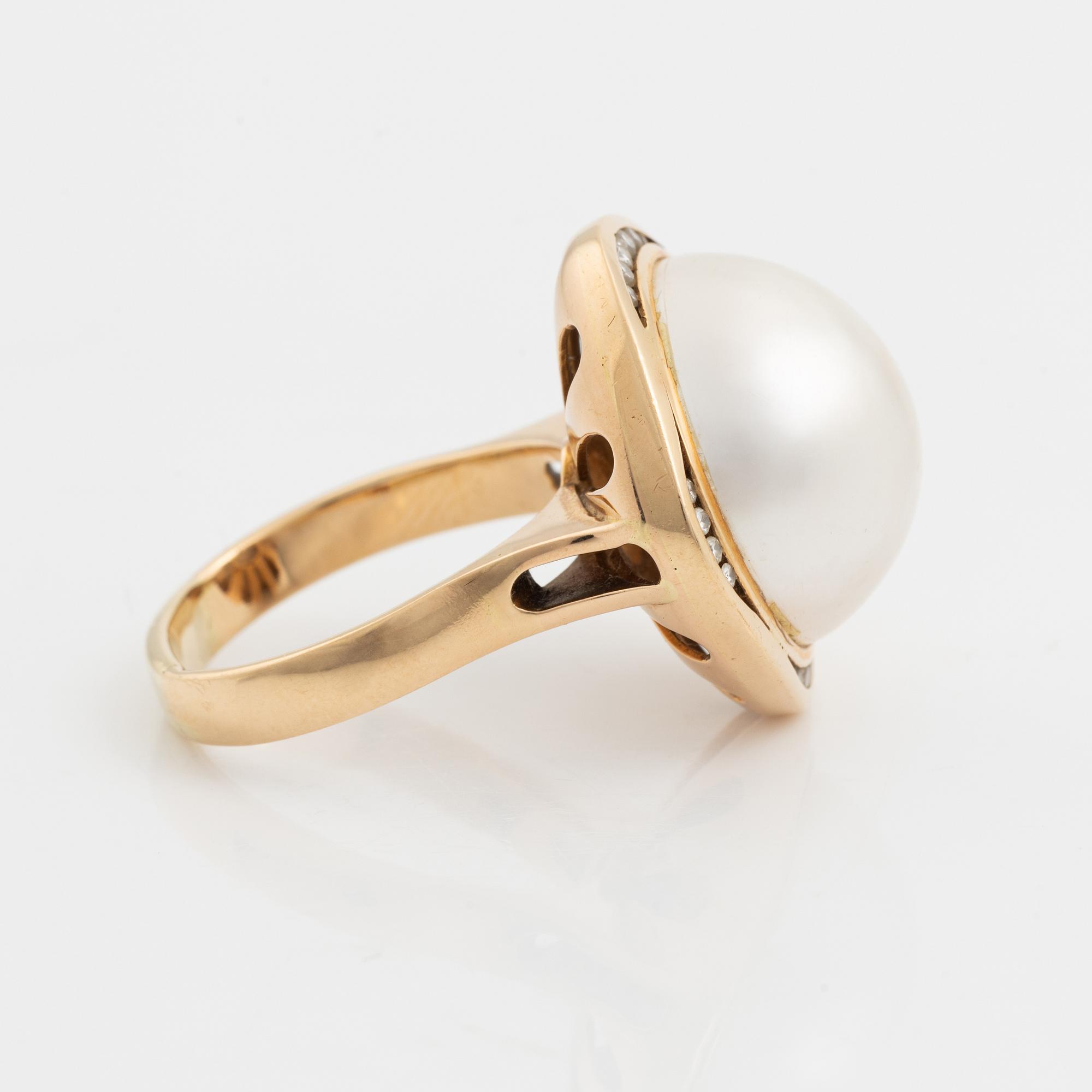 Half pearl ring new arrivals