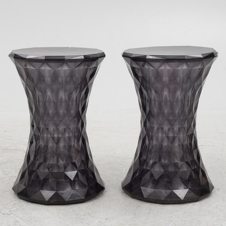 Marcel Wanders, pallar, ett par, "Stone", Kartell, samtida.