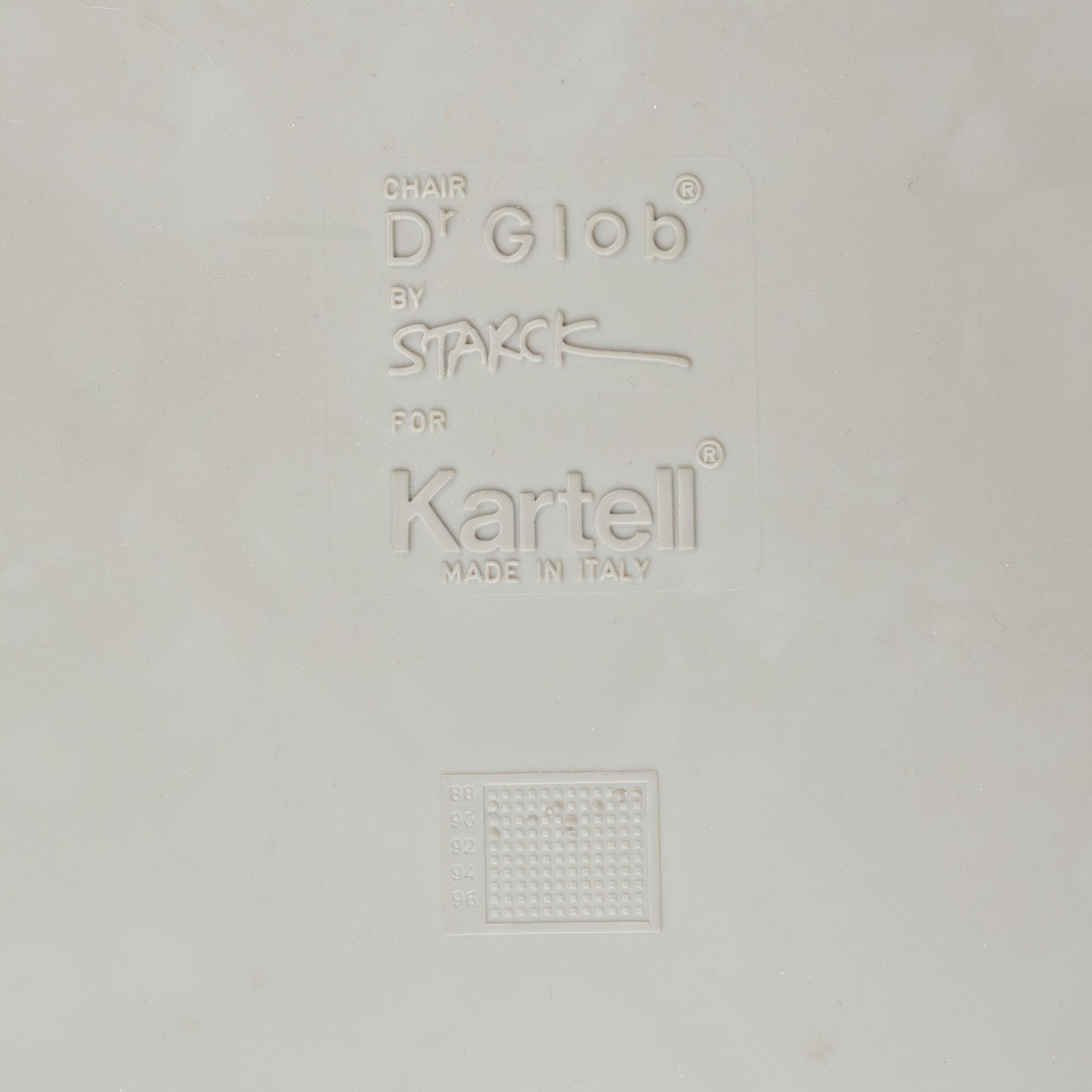 Philippe Starck, stolar, 6 st, "Dr Glob", Kartell.
