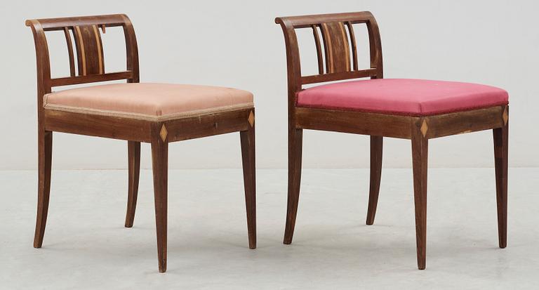 BANKETTER, ett par, senempire, omkr 1800-talets mitt-.