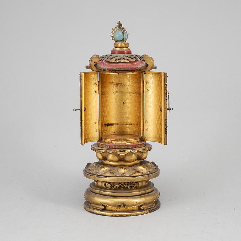 A Japanese altar cabinet, 19th Century.