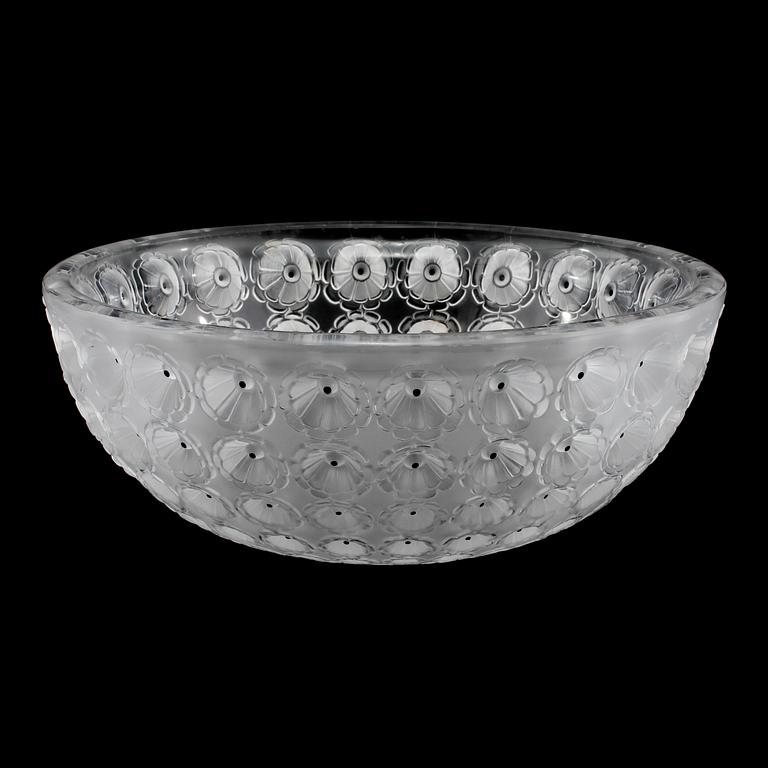 SKÅL, glas, "Nemours", Lalique, Frankrike, 1900-talets andra hälft.