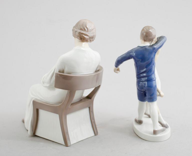 FIGURER, 2 st, porslin, Bing & Gröndahl, Danmark.