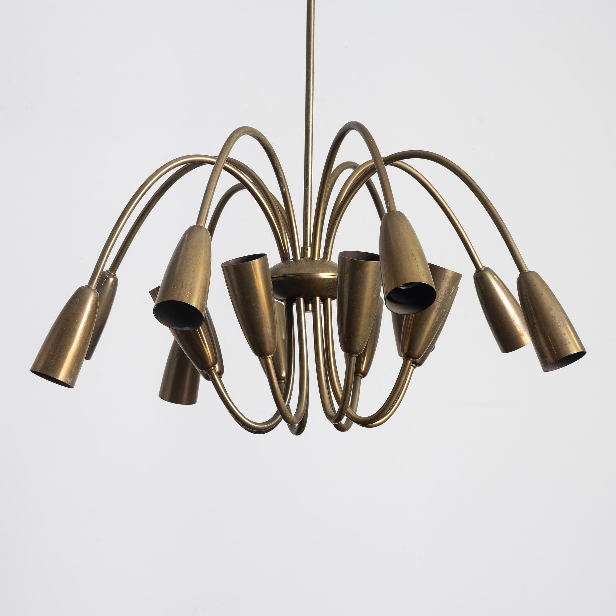 Harald Notini eller Uno Westerberg, a ceiling lamp model "12105", Arvid Böhlmarks Lampfabrik, Stockholm, 1950's.