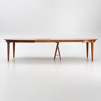 Henning Kjaernulf, a model 62 teak dining table, Sorö Stolefabrik, Denmark, 1960's.