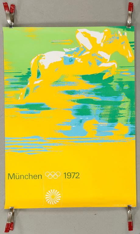 Six posters from the Olympics in Munchen, 1972.