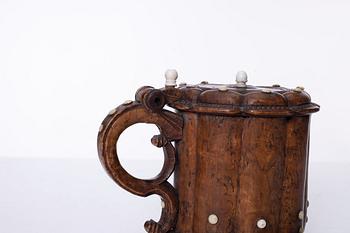 A Swedish birch Baroque beaker.