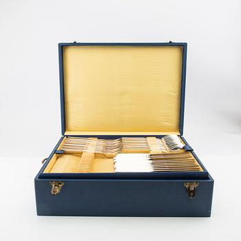 Erik Flemming, cutlery approx. 99 dlr "Flavia" silver Skellefteå 1950s,.