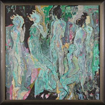 Marjatta Sarasalo, olja på duk, signerad och daterad 1975.