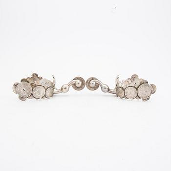 J Ernst sporrar ett par silver 18/1900-tal.