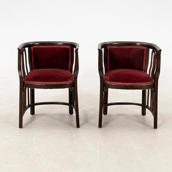 Sofa set attributed to Josef Hoffmann, early 20th century.