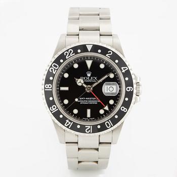 Rolex, Oyster Perpetual Date, GMT-Master II, wristwatch, 40 mm.
