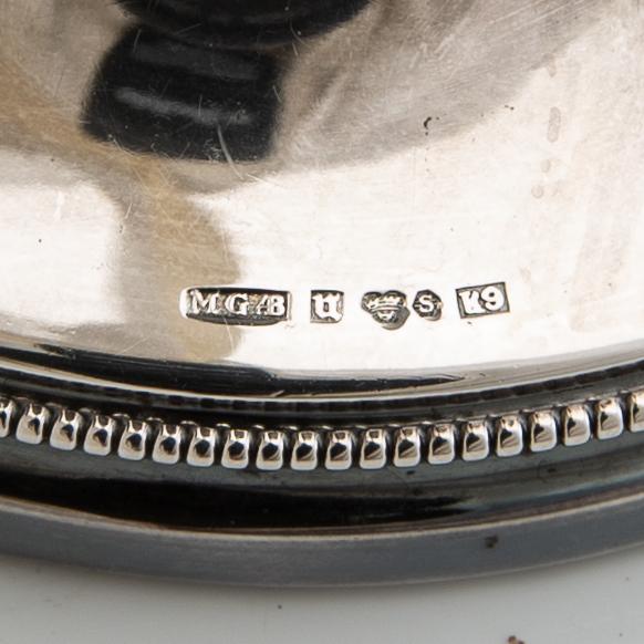 Ljusstakar 2 par silver MGAB Uppsala 1960 samt K&EC Göteborg 1964.