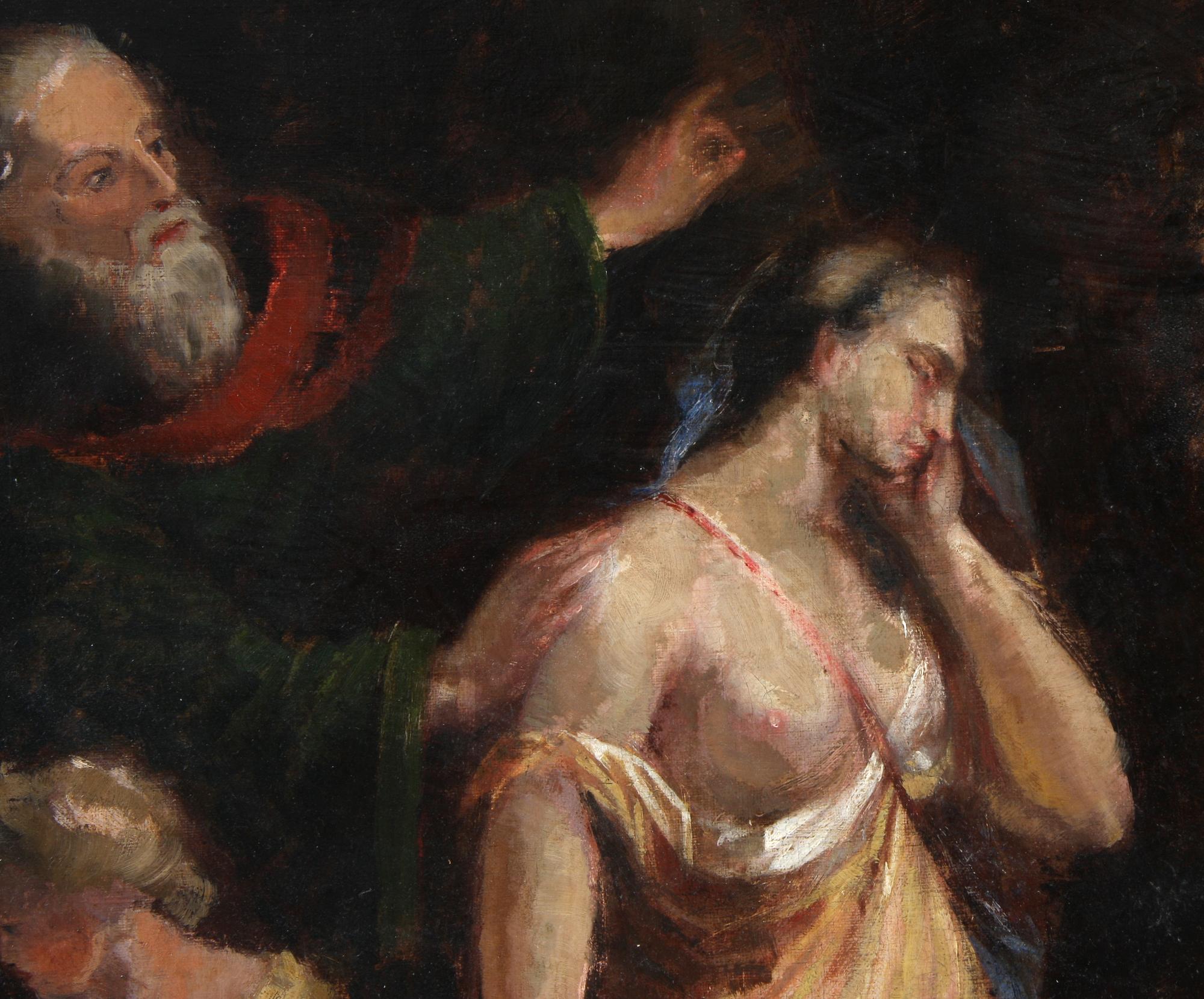OKÄND KONSTNÄR, olja på duk, 1800-tal.