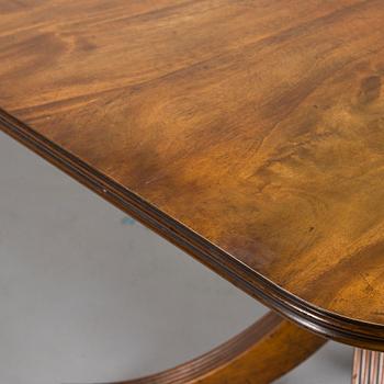 Matbord och stolar, 8 st, mahogny, regency-stil, 1900-talets slut.