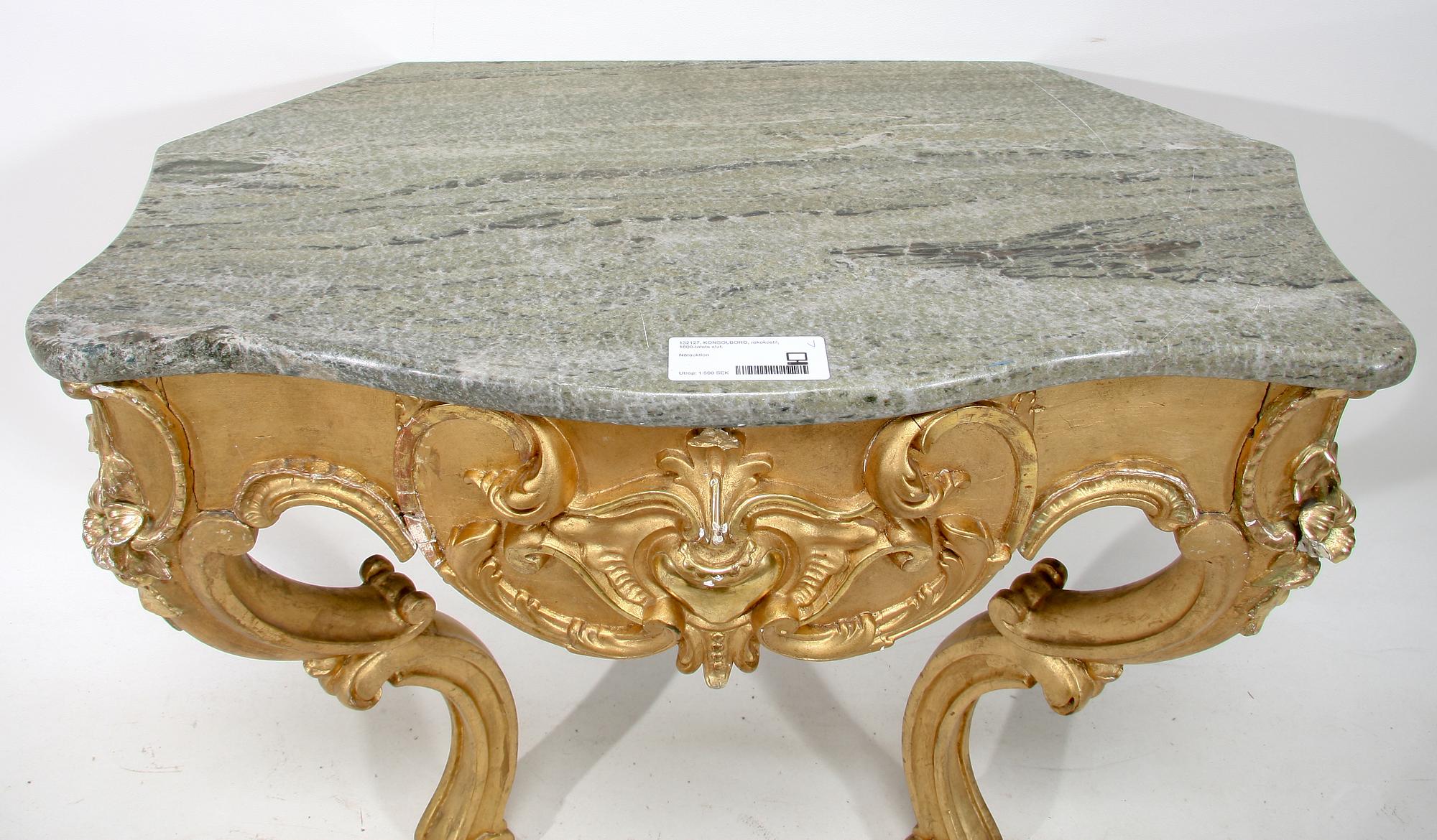 KONSOLBORD, rokokostil, 1800-talets slut.