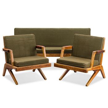 349. Olavi Hänninen, A 3-piece 1960s 'Bumerang' sofa suite for HMN Huonekalu Mikko Nupponen, Lahti, Finland.