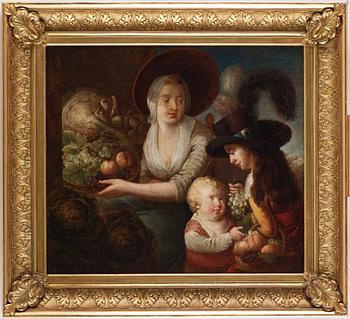FRANSK KONSTNÄR, 1700-TAL, Marknadsscen.