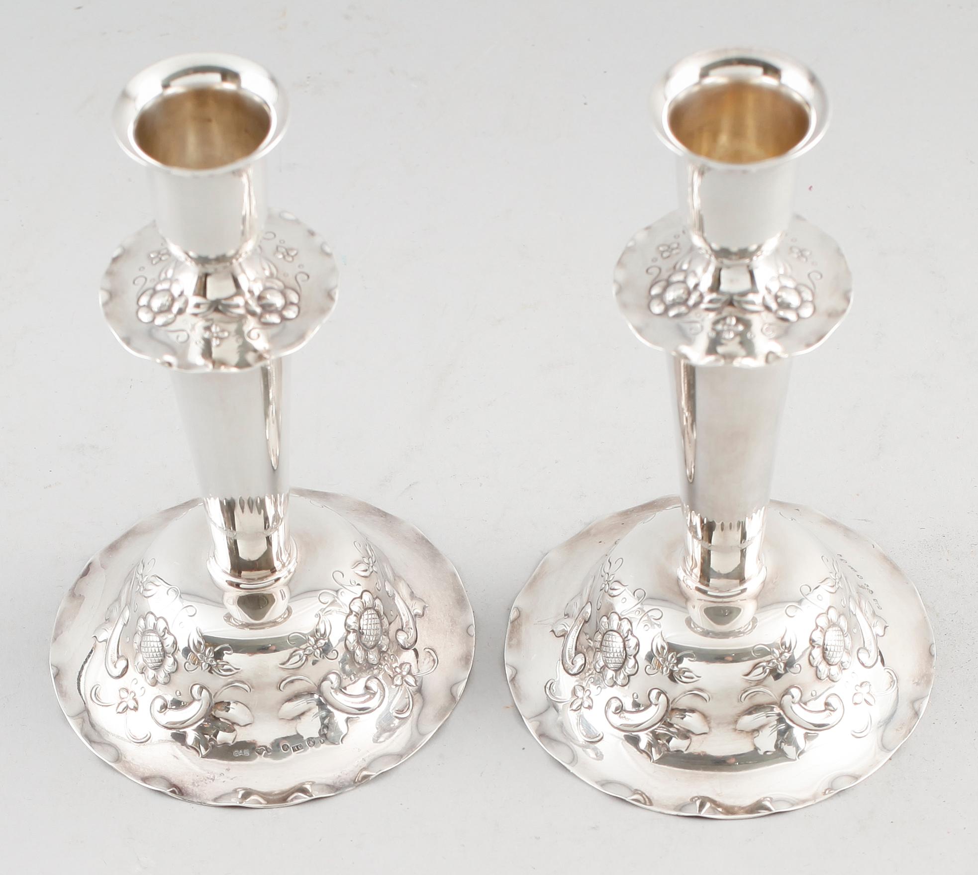 LJUSSTAKAR, 1 par, silver, GAB Stockholm 1928.
