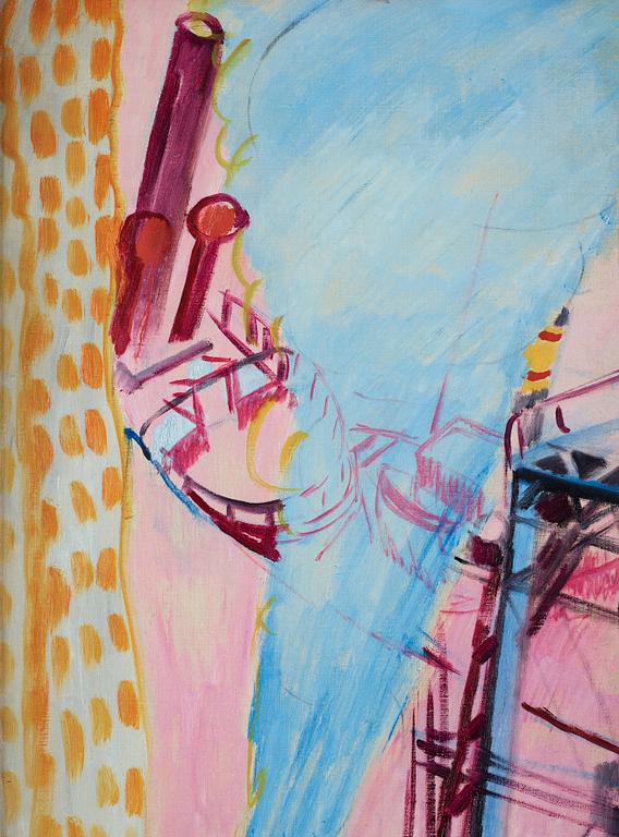 Sigrid Hjertén, "Det blå lokomotivet" (The Blue Locomotive).