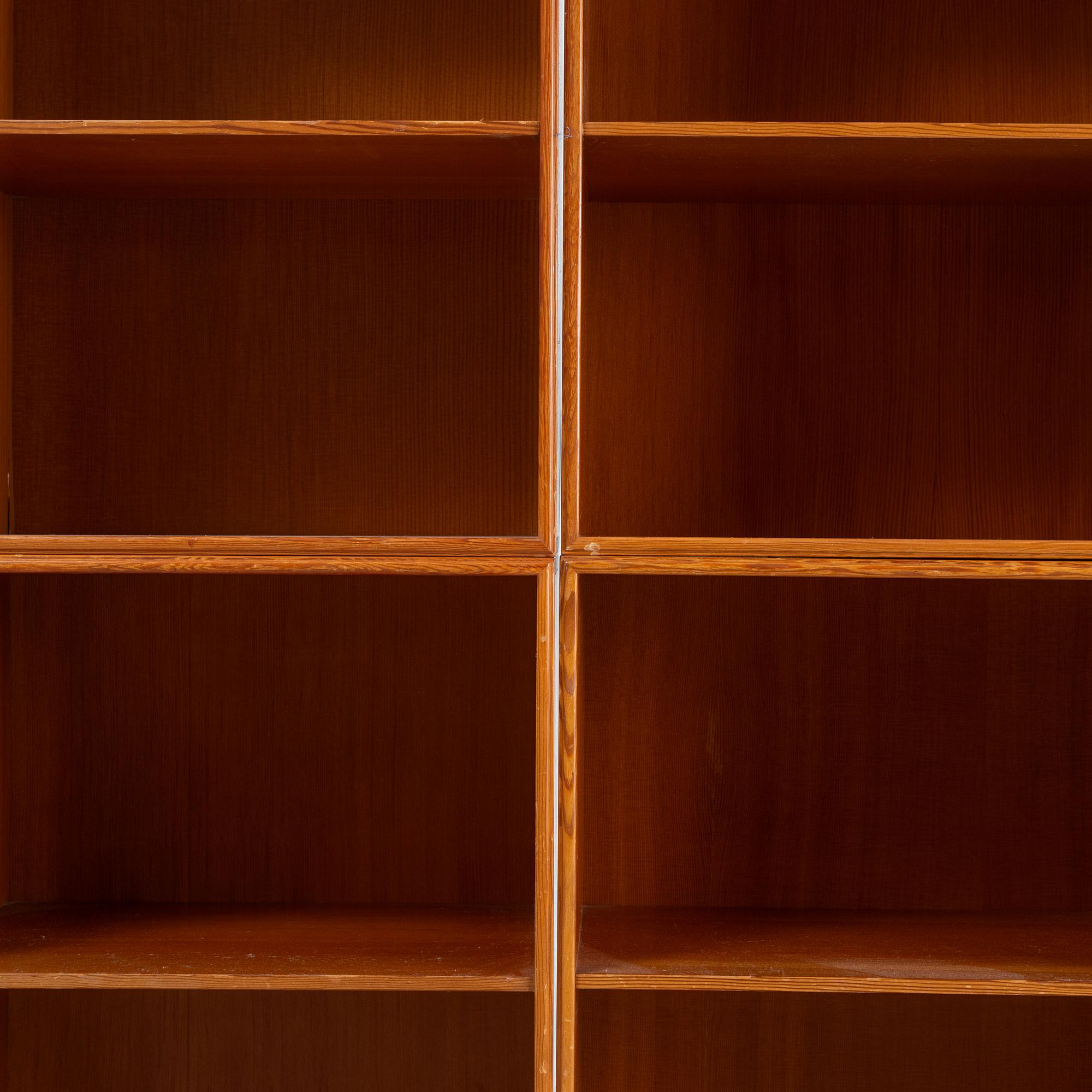Mogens Koch, a seven part bookcase with five plinths. Rud Rasmussens, Copenhagen, Denmark.