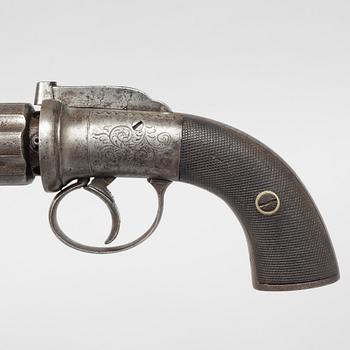 Percussion revolver. Allen's patent. British, mid-19th century.