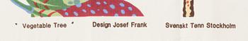 JOSEF FRANK, 2 gardinlängder "Vegetable Tree" firma Svenskt Tenn.