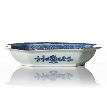 A pair of blue and white dishes Qianlong 1736-95.