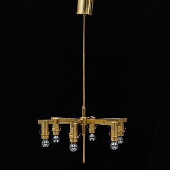 HANS-AGNE JAKOBSSON, a brass ceiling light,  T348/6, Markaryd, 1960s.